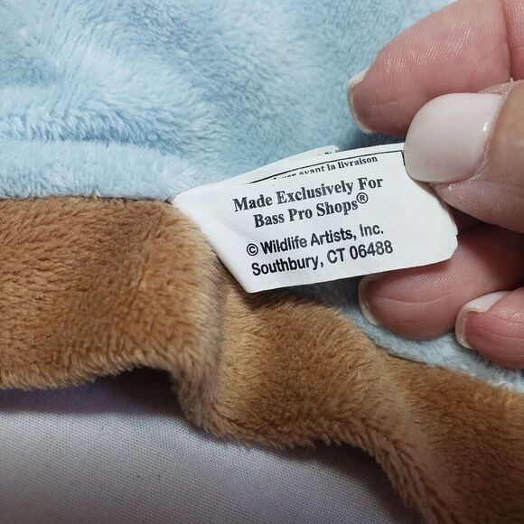 Bass Pro Shops Camo Wild Deer Fawn Lovey Baby Security Blanket Blue Brown Toy - Picture 7 of 9